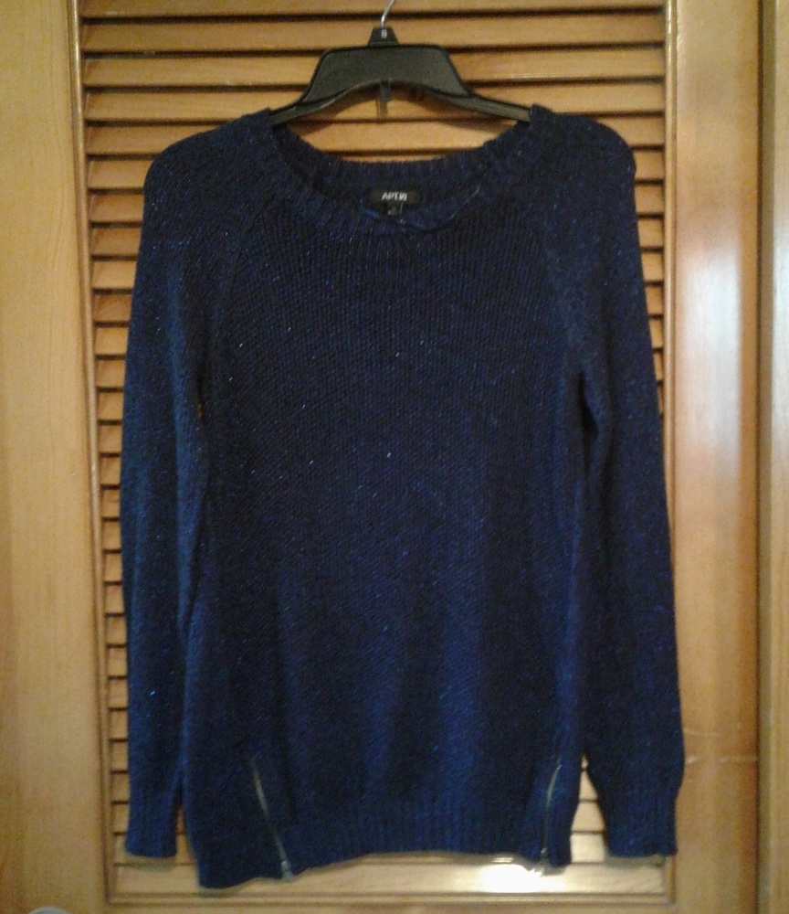 Apt 9 sparkly sweater with side zippers